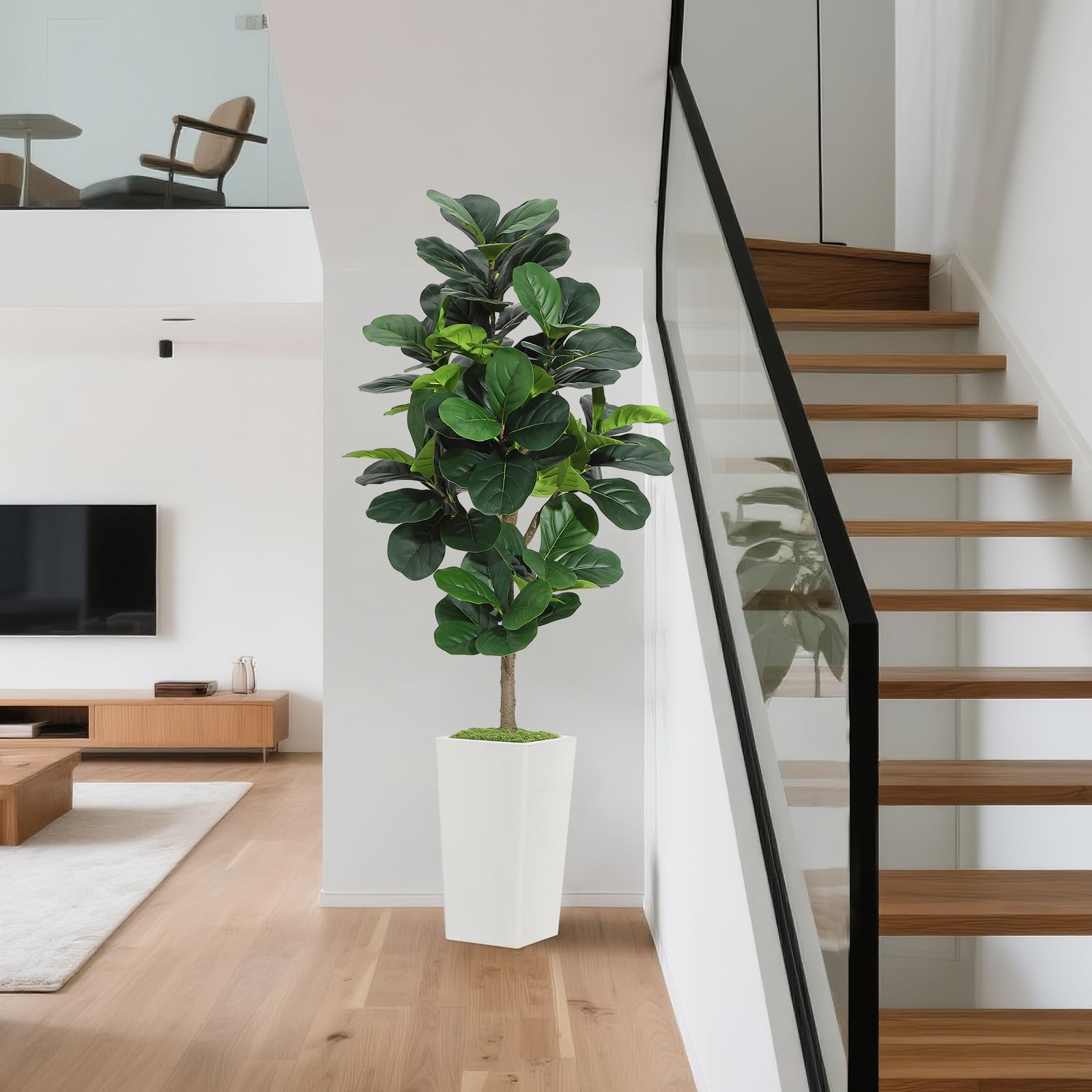 Artificial Fiddle Leaf Fig Tre - Ficus Lyrata Tree บทวิจารณ์และราคา