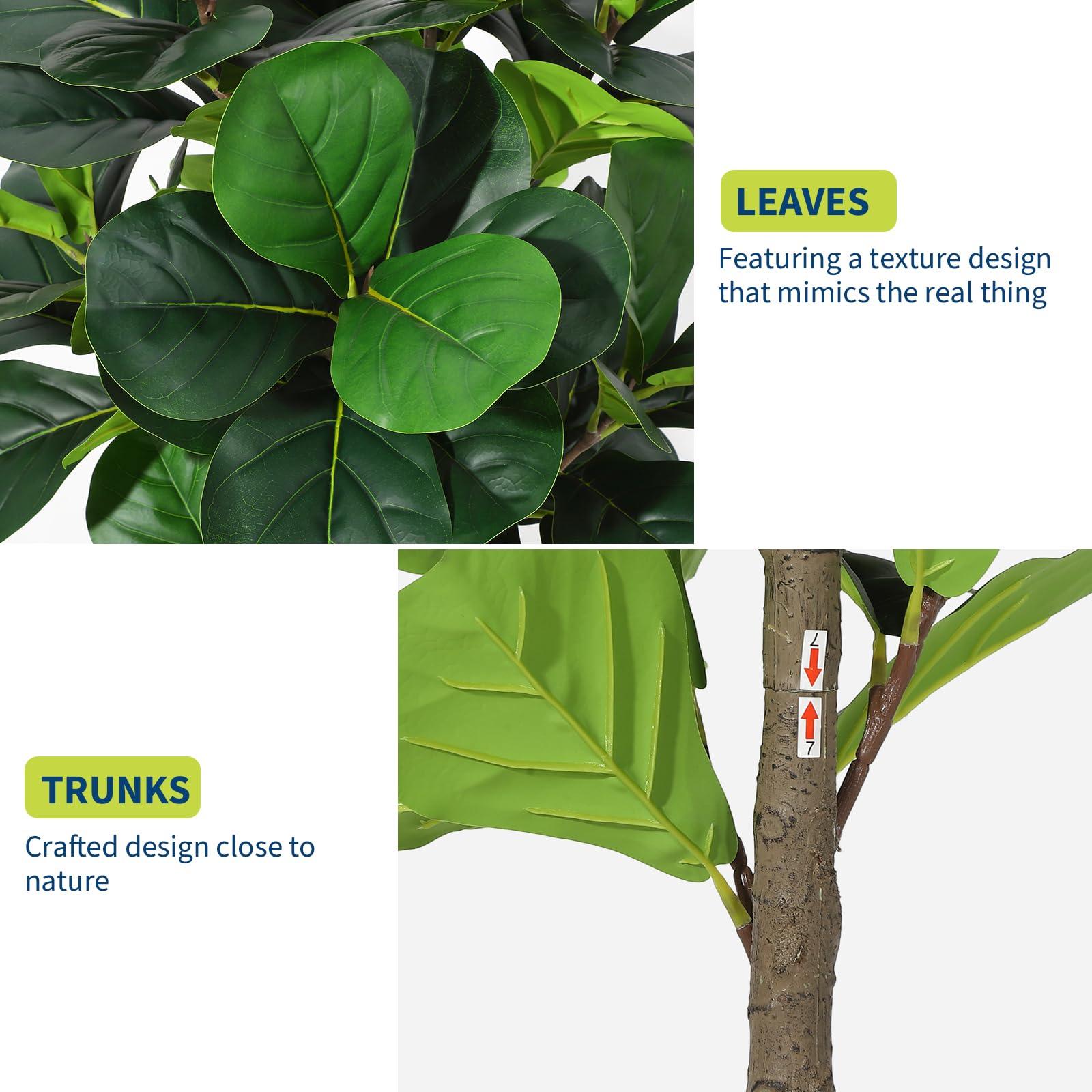Artificial Fiddle Leaf Fig Tre - Ficus Lyrata Tree บทวิจารณ์และราคา