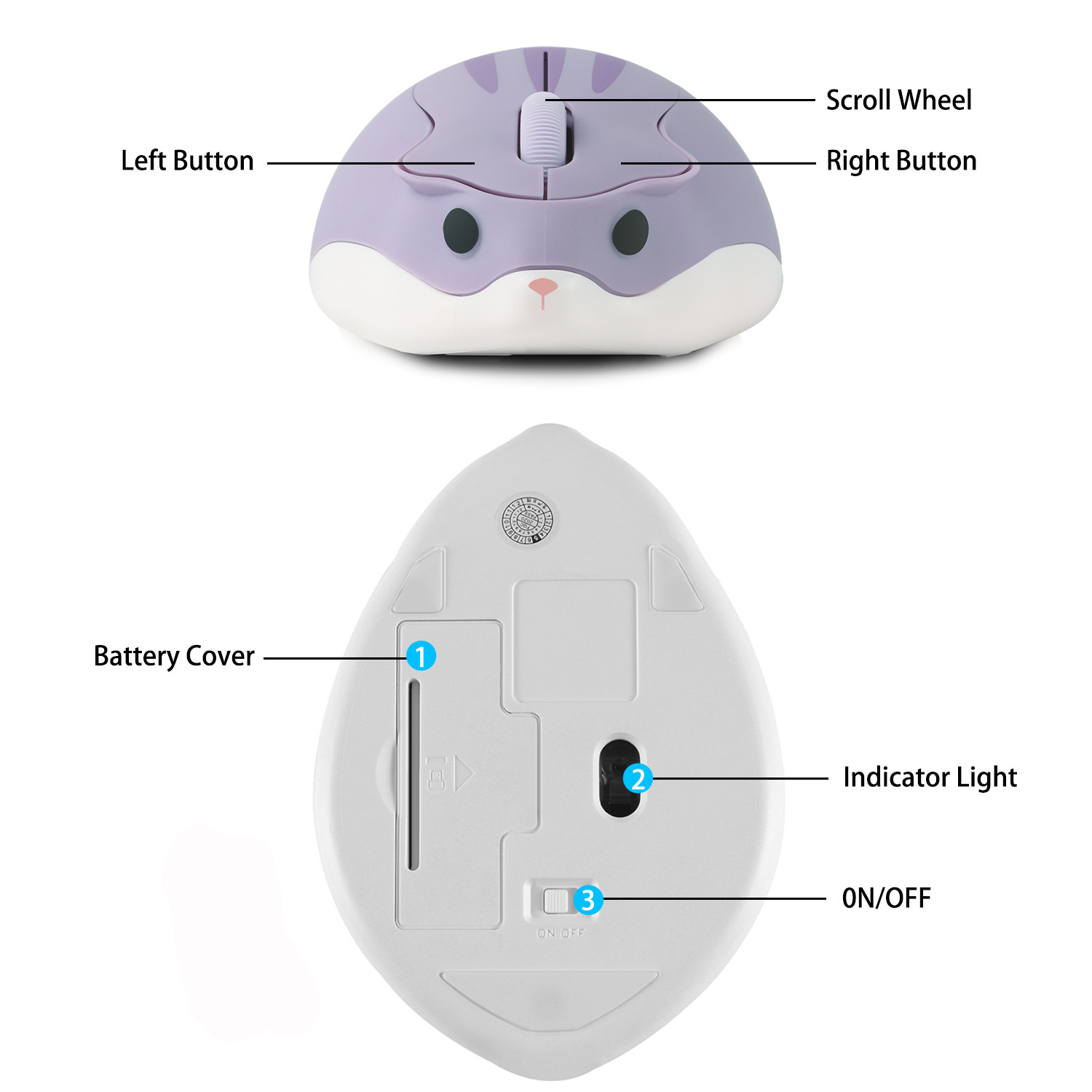2.4G Wireless Mouse Purple Ham - Tradescantia Purple บทวิจารณ์และราคา