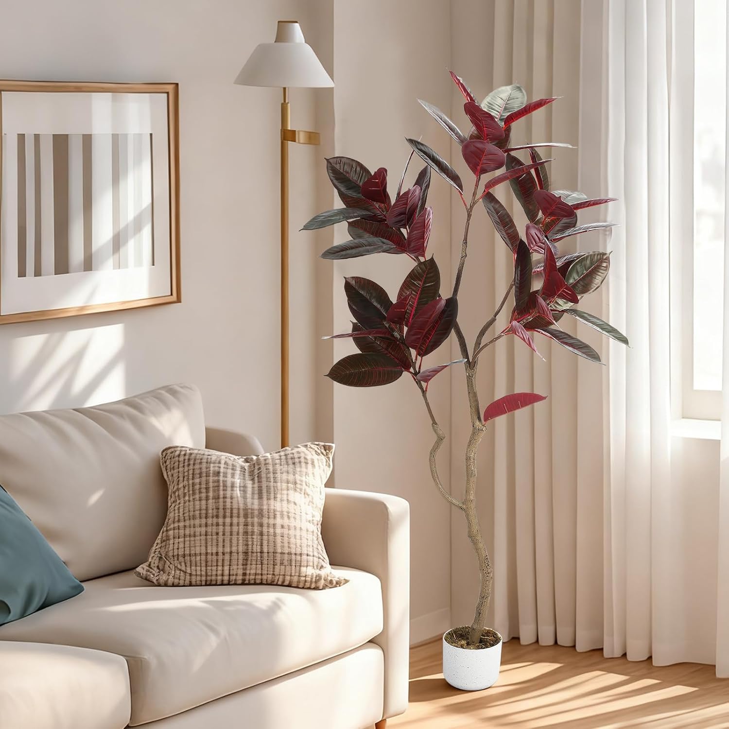 Artificial Fiddle Leaf Fig Tre - Ficus Lyrata Tree บทวิจารณ์และราคา