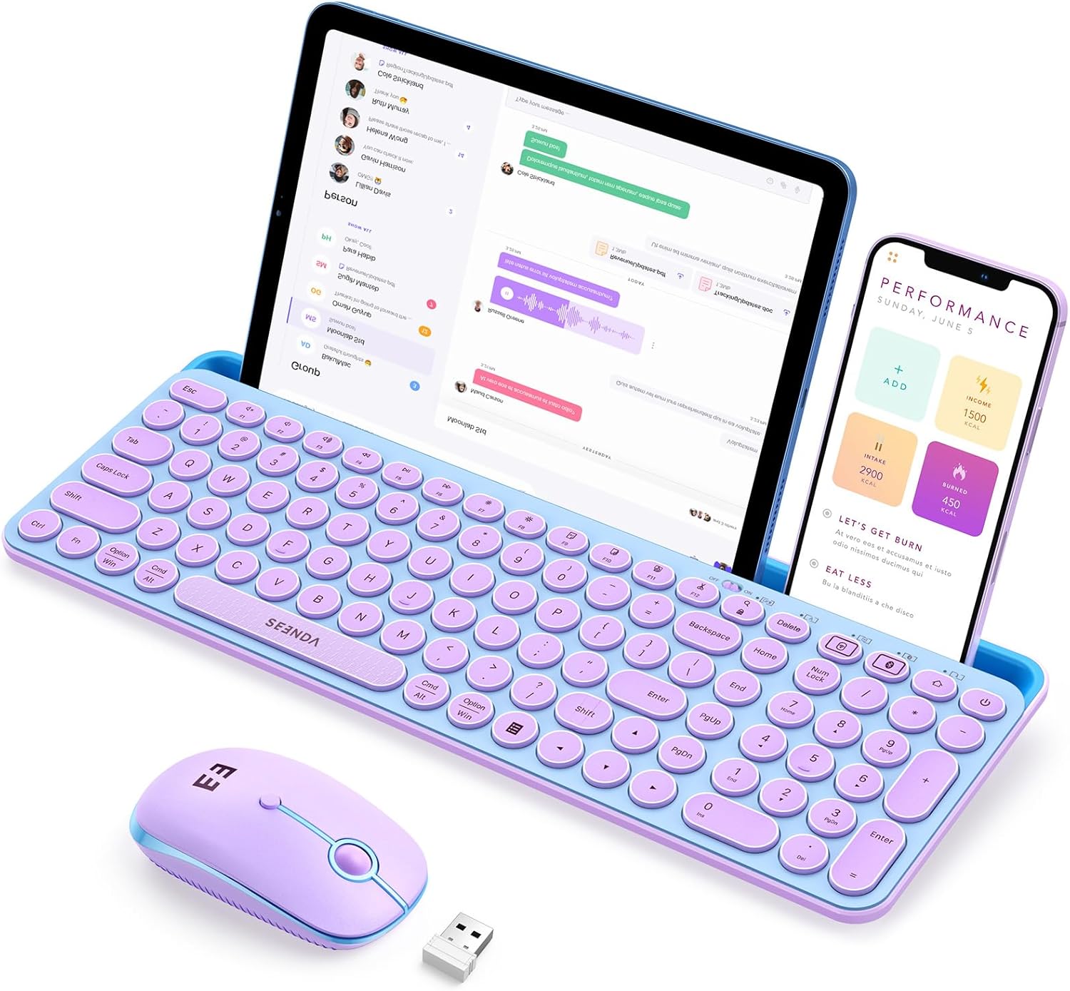 Wireless Keyboard and Mouse Co - Tradescantia Purple บทวิจารณ์และราคา
