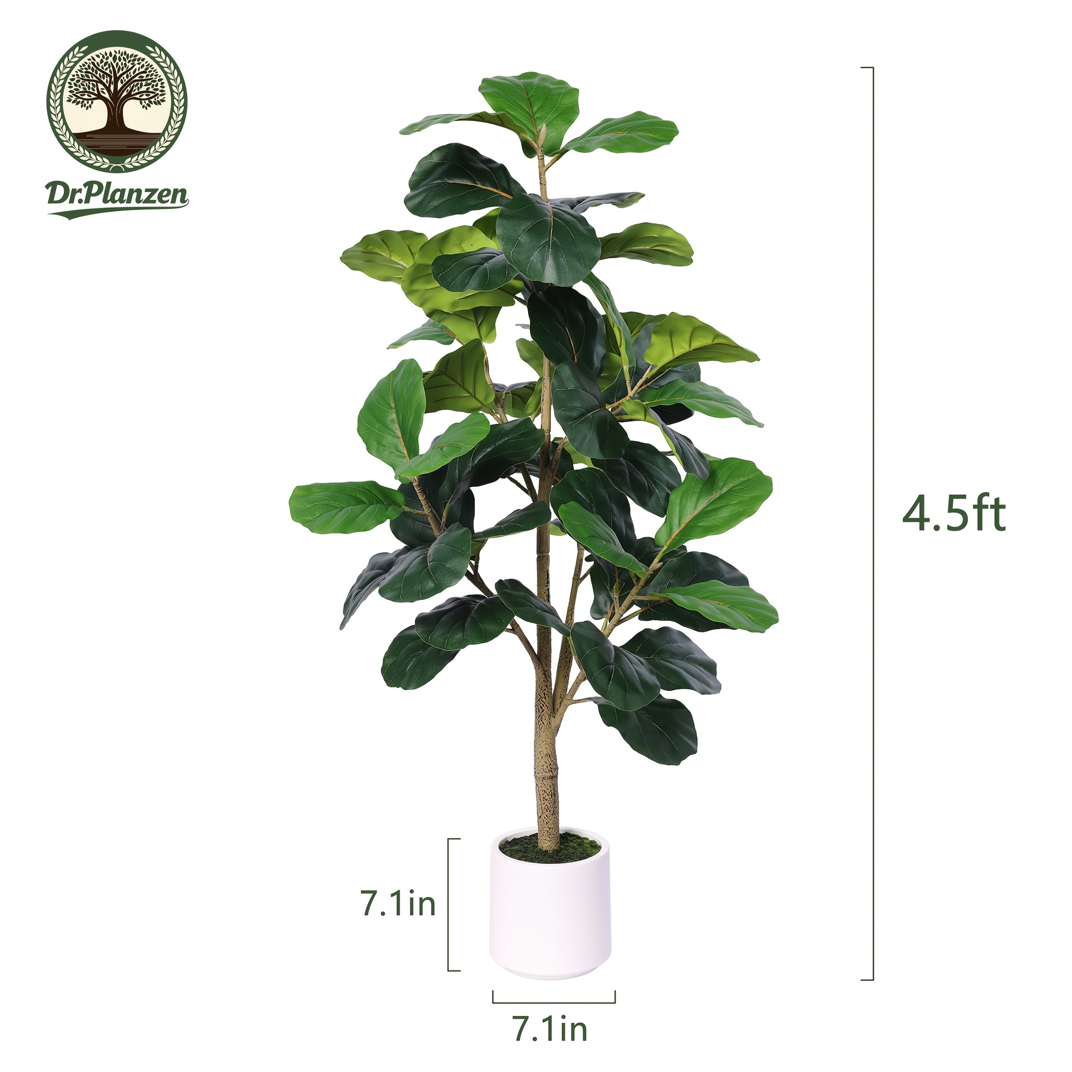 4.5ft Realistic Artificial Fid - Ficus Lyrata Tree บทวิจารณ์และราคา