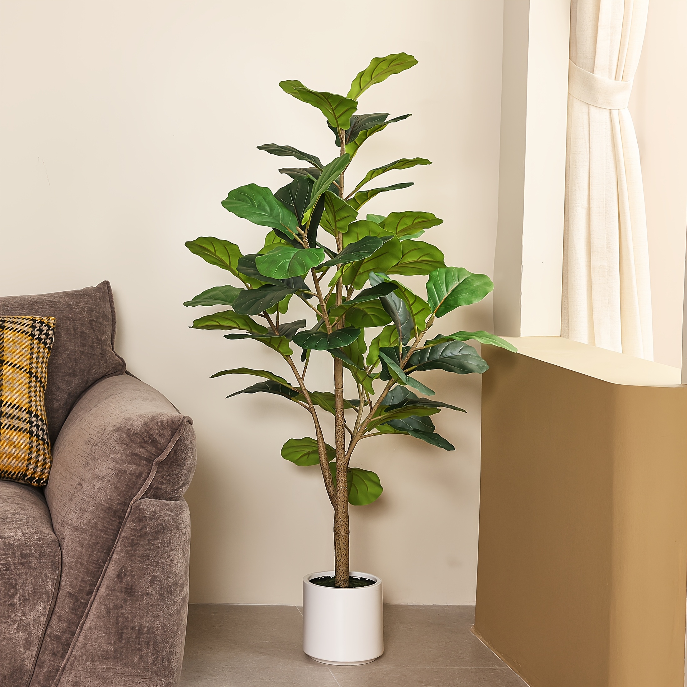 4.5ft Realistic Artificial Fid - Ficus Lyrata Tree บทวิจารณ์และราคา