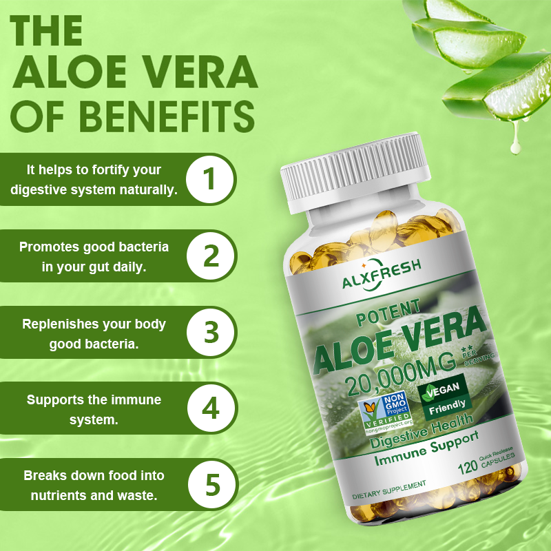 Aloe Vera Capsules Improve Dig - Aloe Vera Pot บทวิจารณ์และราคา