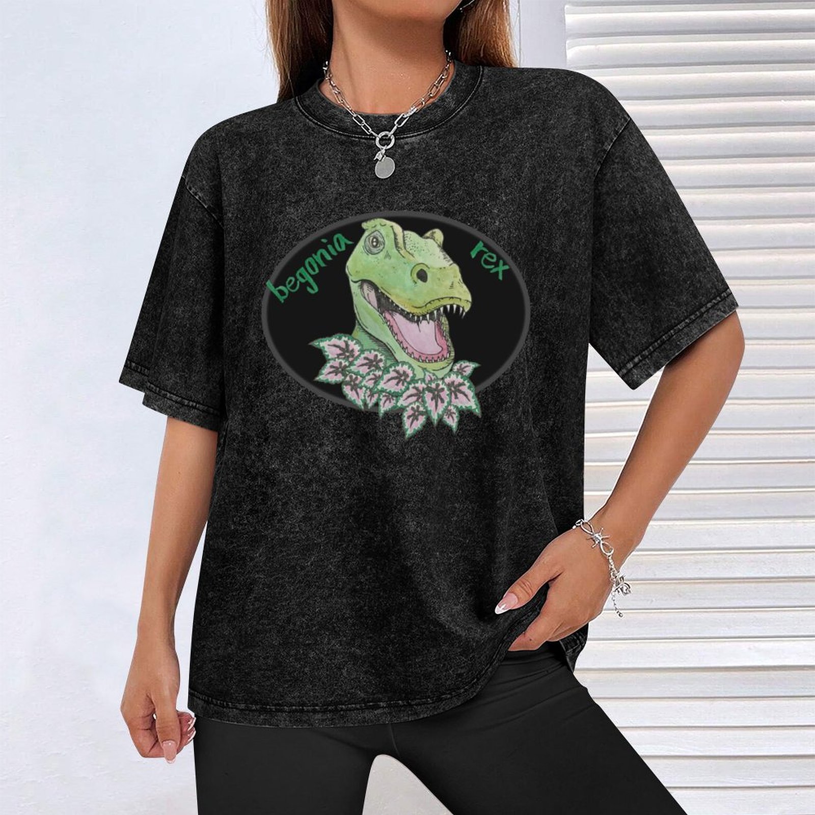 T rex begonia T-Shirt Big and  - Begonia Rex บทวิจารณ์และราคา