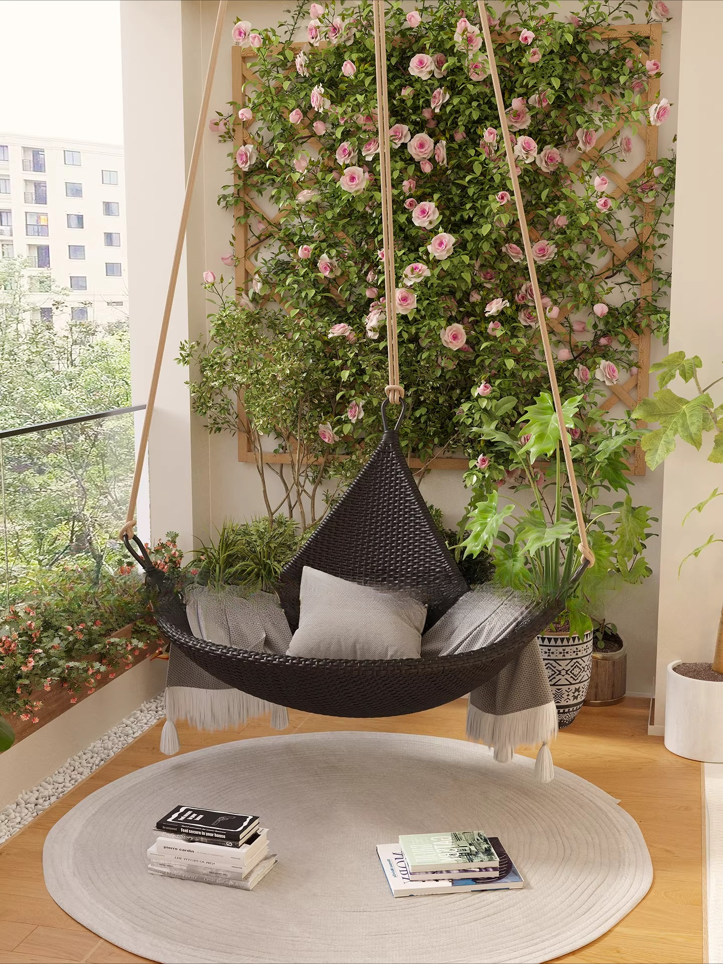 hanging chair cradle hanging b - Spider Plant Hanging บทวิจารณ์และราคา